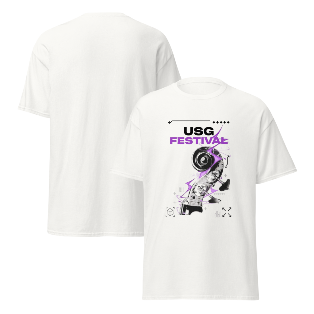 T-shirt Officiel USG Festival - Unisexe - Blanc